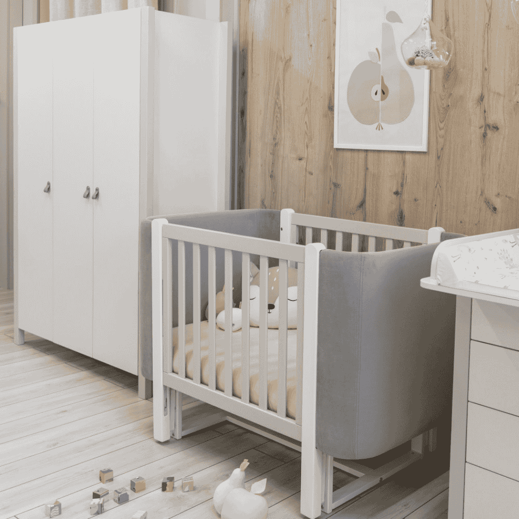 Dětska šatní skřín Zukko 1310 Gekko Kids, Bílá / Šedá